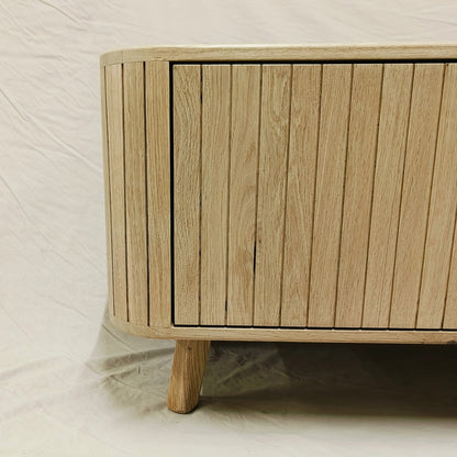 Eiken TV meubel met verticale stroken