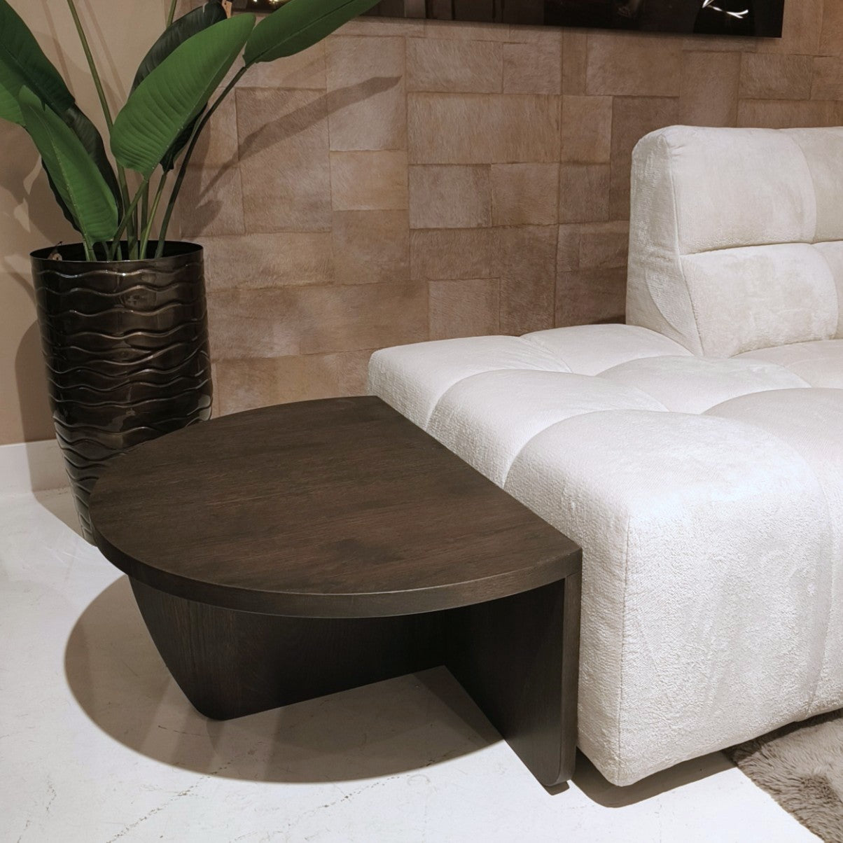 Ronde salontafel set van 2 | massief eikenhout