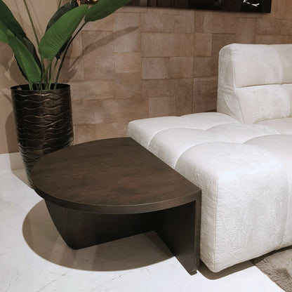 Ronde salontafel set van 2 | massief eikenhout