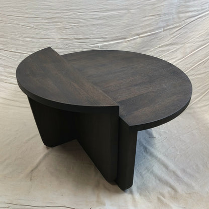 Ronde salontafel set van 2 | massief eikenhout