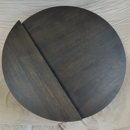 Ronde salontafel set van 2 | massief eikenhout