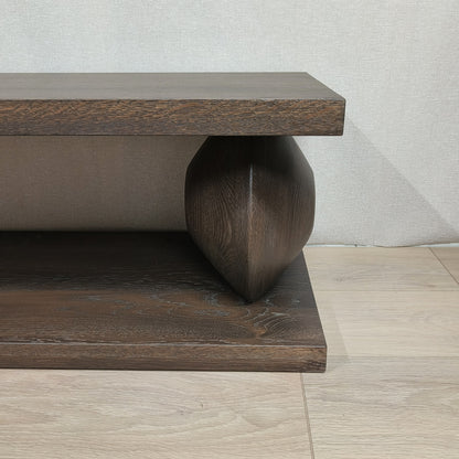 Sculpture TV meubel – massief eikenhout