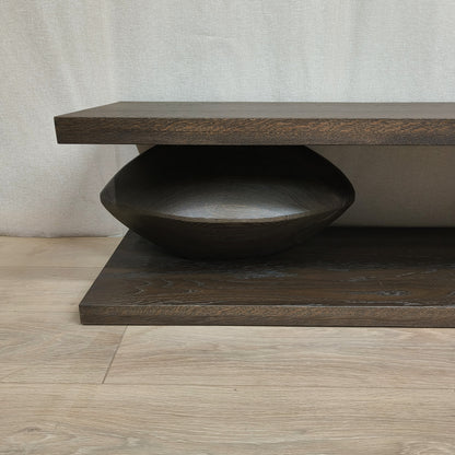 Sculpture TV meubel – massief eikenhout