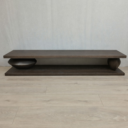 Sculpture TV meubel – massief eikenhout