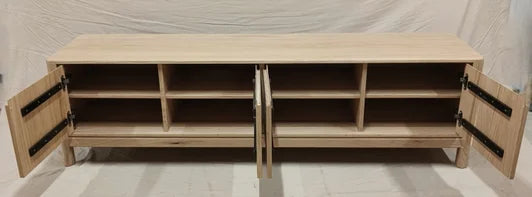 Eiken TV meubel met verticale stroken