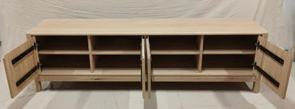 Eiken TV meubel met verticale stroken