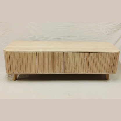 Eiken TV meubel met verticale stroken